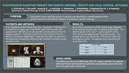 Postoperative radiation therapy for parotid adenoma toxicity and local control outcomes